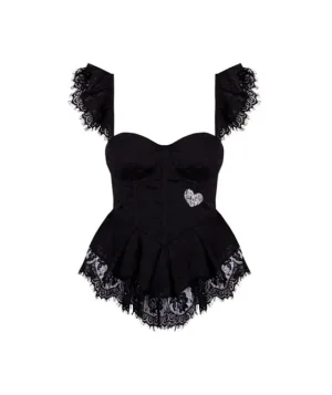 Sale Le Cruel Barkin Negro Top/corpiño