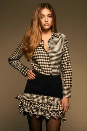 Sale U Do It Chess Negra Mini Falda UDoIt