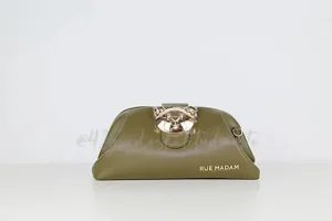 Hot Rue Madam The Pouch Clutch Caqui Bolso